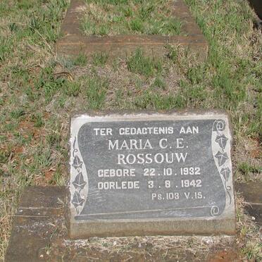 ROSSOUW Marie C.E. 1932-1942