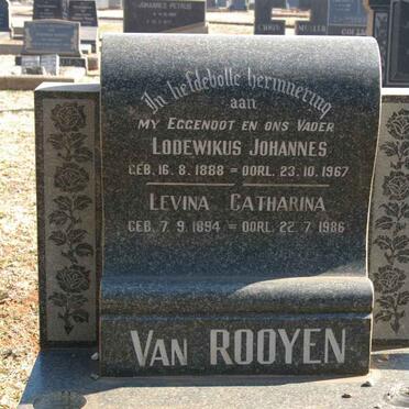 ROOYEN Lodewikus Johannes, van 1888-1967 &amp; Levina Catharina 1894-1986