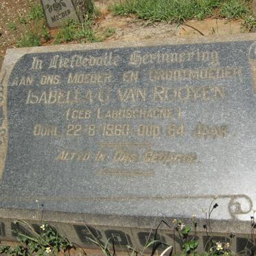 ROOYEN Isabella G., van nee LABUSCHAGNE -1960