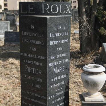 ROUX Pieter, le 1906-1965 & Marie 1908-1997