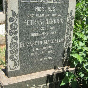 ROOYEN Petrus Hendrik, van 1881-1953 & Elizabeth Magdalena 1888-1958
