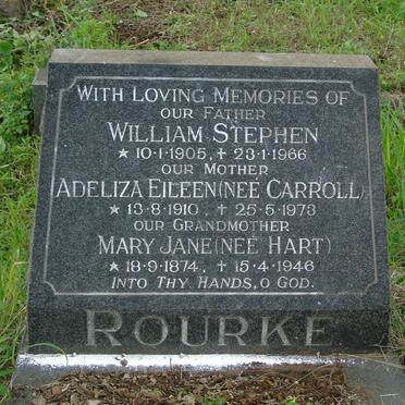 ROURKE William Stephen 1905-1966 &amp; Adeliza Eileen CARROLL 1910-1973 :: ROURKE Mary Jane nee HART 1874-1946