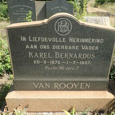 ROOYEN Karel Bernardus, van 1875-1957