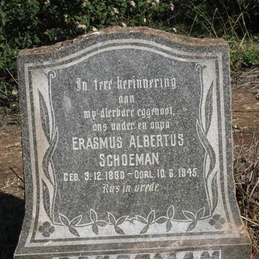 SCHOEMAN Erasmus Albertus 1880-1945