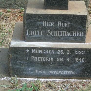 SCHEIDACHER Lotti 1923-1946