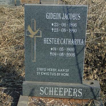 SCHEEPERS Gideon Jacobus 1896-1990 & Hester Catharina 1900-2005