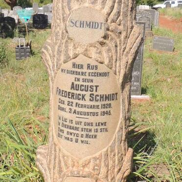 SCHMIDT August Frederick 1920-1945