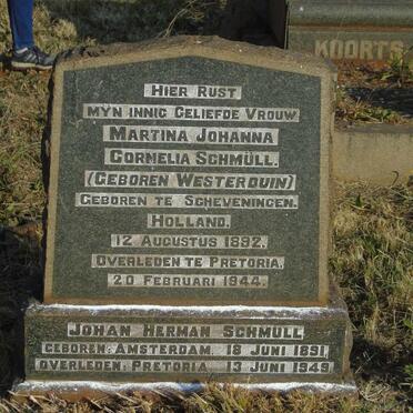 SCHMULL Johan Herman 1891-1949 & Martina Johanna Cornelia WESTERDUIN 1892-1944