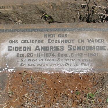 SCHOOMBIE Gideon Andries 1874-1941