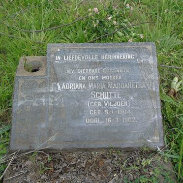 SCHUTTE Adriana Maria Margaretha nee VILJOEN 1904-1962