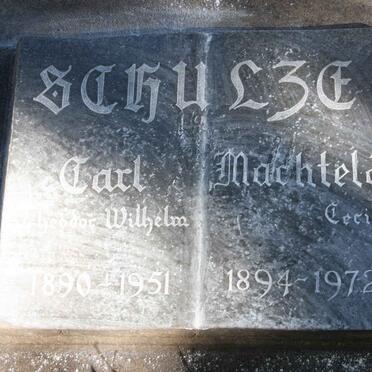 SCHULZE Carl Theodor Wilhelm 1890-1951 &amp; Machteld Cecilia 1894-1972