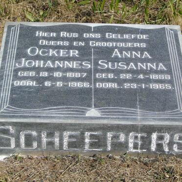 SCHEEPERS Ocker Johannes 1887-1966 &amp; Anna Susanna 1888-1965