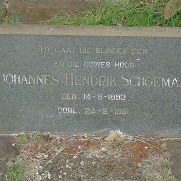 SCHOEMAN Johannes Hendrik 1893-1961