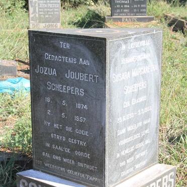 SCHEEPERS Jozua Joubert 1874-1957 & Susara Margaretha ERASMUS 1880-1968_1