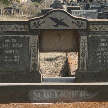 SCHLEICHER Louis Oscar Martin 1883-1956 & Johanna Elizabeth STANDER 1887-1953