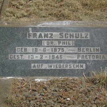 SCHULZ Franz 1875-1945