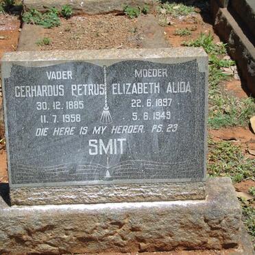 SMIT Gerhardus Petrus 1885-1958 & Elizabeth Alida 1897-1949