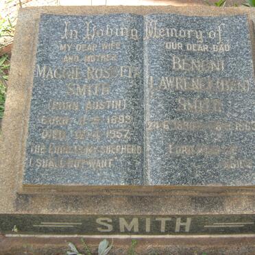 SMITH Benoni Lawrence 1890-1963 & Maggie Rosetta AUSTIN 1893-1957
