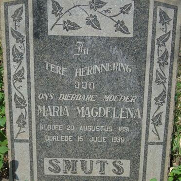 SMUTS Maria Magdelena 1891-1939
