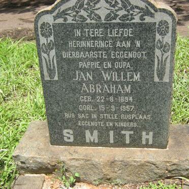 SMITH Jan Willem Abraham 1894-1957