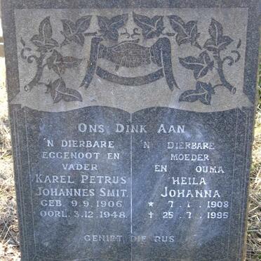 SMIT Karel Petrus Johannes 1906-1948 & Heila Johanna 1908-1995