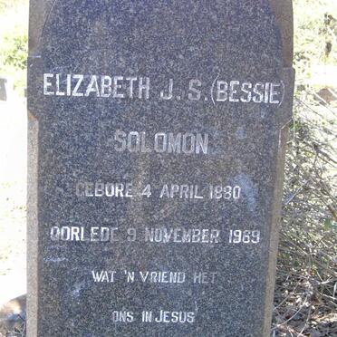 SOLOMON Elizabeth J.S. 1880-1969