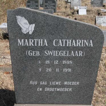 STRAUSS Martha Catharina nee SWIEGELAAR 1898-1991