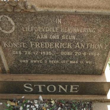 STONE Frederick Anthony 1935-1954