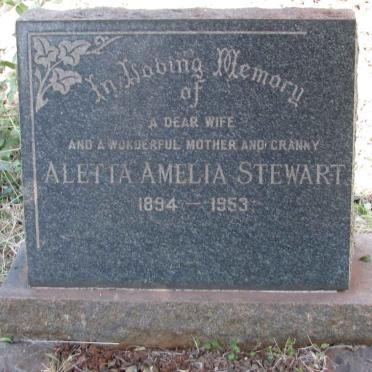 STEWART Aletta Amelia 1894-1953