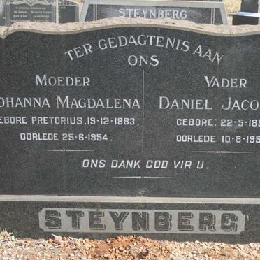 STEYNBERG Daniel Jacobus 1880-1955 & Johanna Magdalena 1883-1954