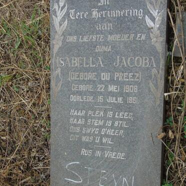 STEYN Isabella Jacoba nee DU PREEZ 1906-1951