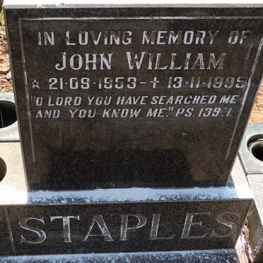 STAPLES John William 1953-1995