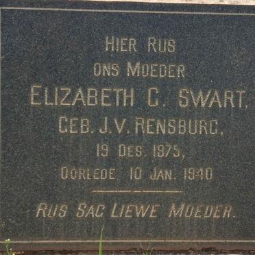 SWART Elizabeth C. nee J.V. RENSBURG 1875-1940