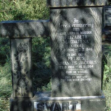 SWART Petrus Johannes Jacobus 1903-1964 & Elizabeth Magdalena 1904-1946