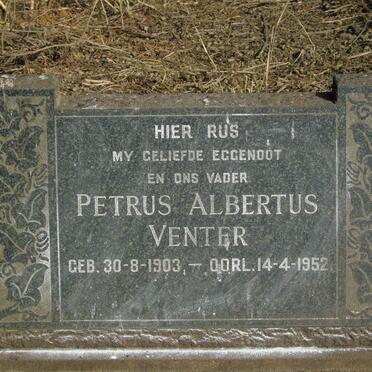 VENTER Petrus Albertus 1903-1952