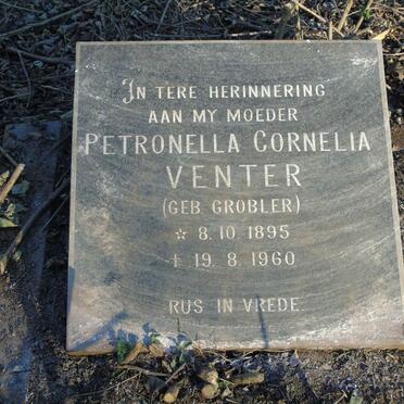 VENTER Petronella Cornelia nee GROBLER 1895-1960
