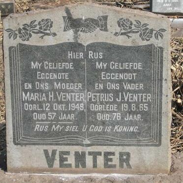 VENTER Petrus J. -1965 & Maria H. -1949