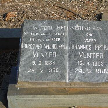 VENTER Johannes Petrus 1893-1980 & Dorothea Wilhelmina 1889-1956