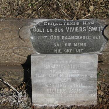 VIVIERS Francois 1928-1956 & Martina Maria SMIT 1927-1956