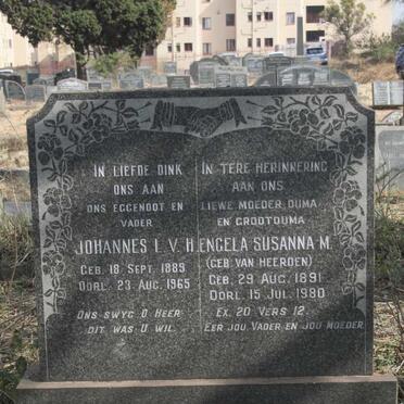 VORSTER Johannes L.V.H. 1889-1965 & Engela Susanna M. VAN HEERDEN 1891-1980