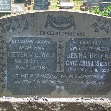 WALT Pieter, v.d. 1903-1948 & Gesina Helena Catharina 1907-1995 