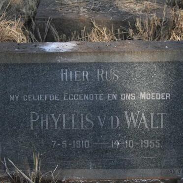 WALT Phyllis, v.d. 1910-1955