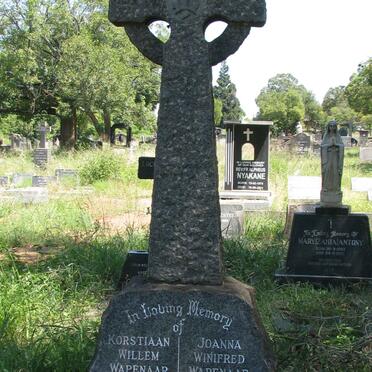 WAPENAAR Korstian Willem 1866-1961 &amp; Joanna Winifred O’FLAHERTY 1866-1962