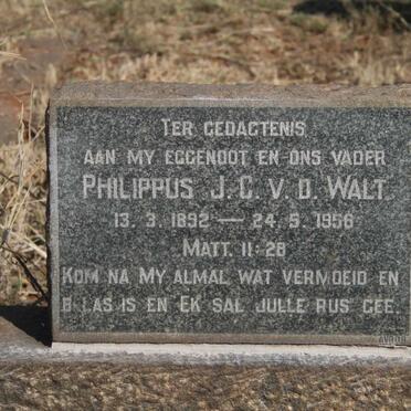 WALT Philippus J.C., v.d. 1892-1956