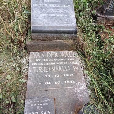 WALT Susanna P.H., van der 1883-1957 :: VAN DER WALT Maria J.P. 1907-1994 :: VAN DER WALT San 1923-2009