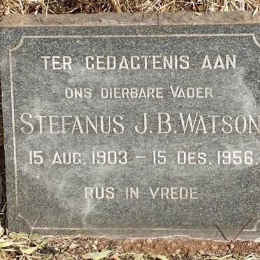 WATSON Stefanus J.B. 1903-1956