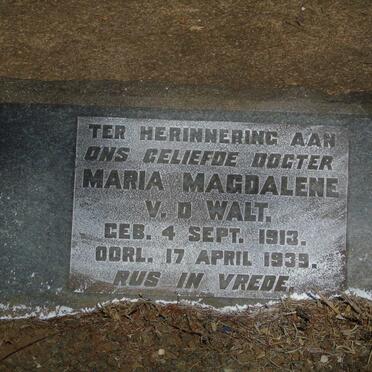 WALT Maria Magdalene, v.d. 1913-1939