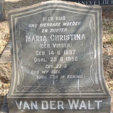 WALT Maria Christina, van der nee VISSER 1897-1956