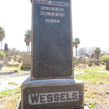 WESSELS Barend Johannes 1922-1974