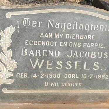 WESSELS Barend Jacobus 1930-1962